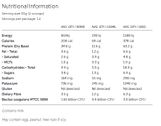 Formulite Meal Replacement Protein Shake nutritional information